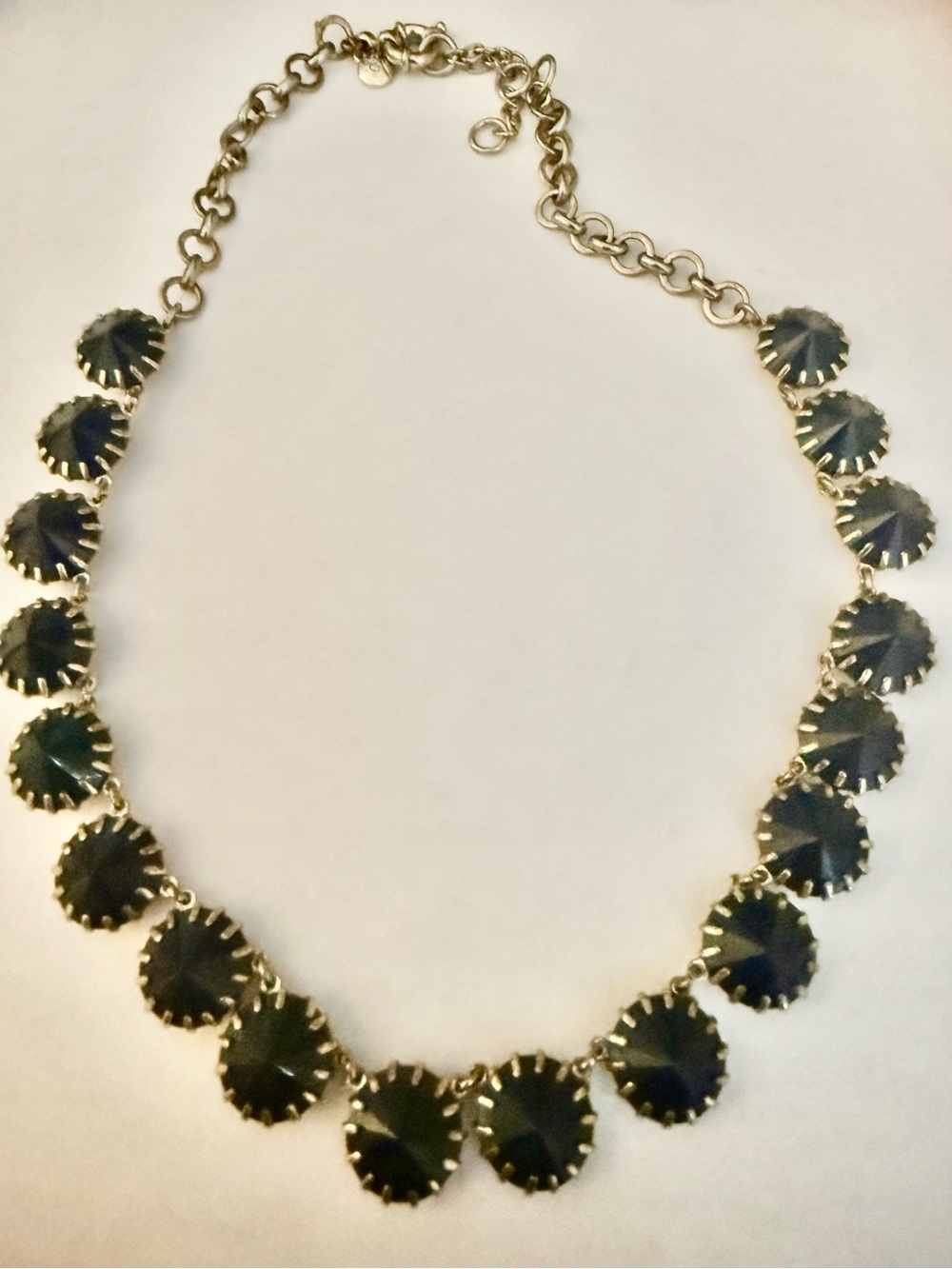 NWOT  J.Crew  Navy Blue & Gold Statement Necklace